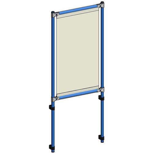 Fetra Anbausatz Infektionsschutzrahmen für Rollpulte mit Schreibflächen