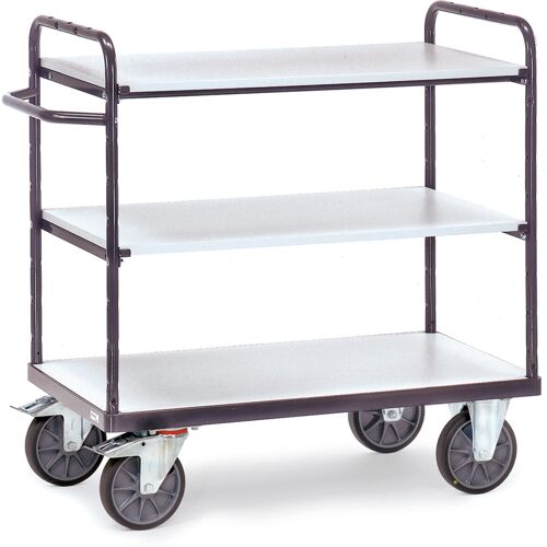 Fetra ESD-Etagenwagen mit 3 Böden, elektrisch leitfähige Ausführung 1000x600