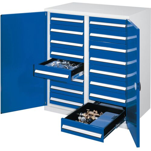 Kappes Systeme Kappes Schwerlast-Beistellschränke mit Mitteltrennwand 1110x1000x600mm Doppelwandtüren Modell 72 enzianblau