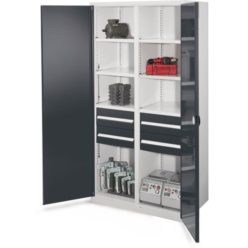 Kappes Systeme Kappes Schwerlastschränke mit Mitteltrennwand 1950x1000x600mm Doppelwandtüren Modell 52 anthrazitgrau