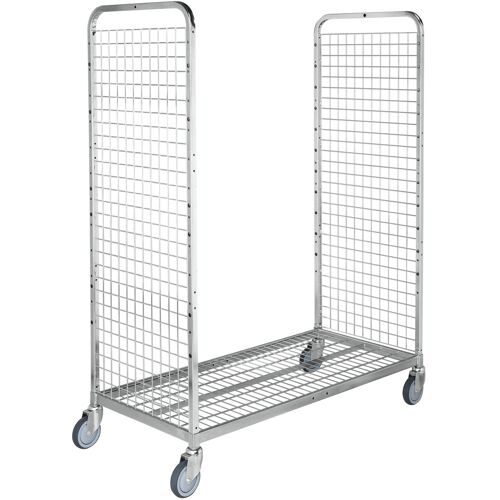 Kongamek Kommissionierwagen verzinkt 900x625x1230mm 2 Gitterwände mit Gummibereifung ohne Bremse