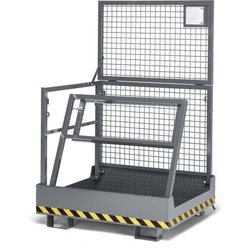 R+R Industrietechnik Arbeitskorb Typ RAK-Compact 1200x1080x1910mm RAL 7005 Mausgrau