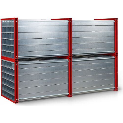 R+R Industrietechnik RR Industrietechnik Wabenregal RWR-81/3 3000x1000x1000mm mit 81 Fächern RAL 7016 Anthrazitgrau