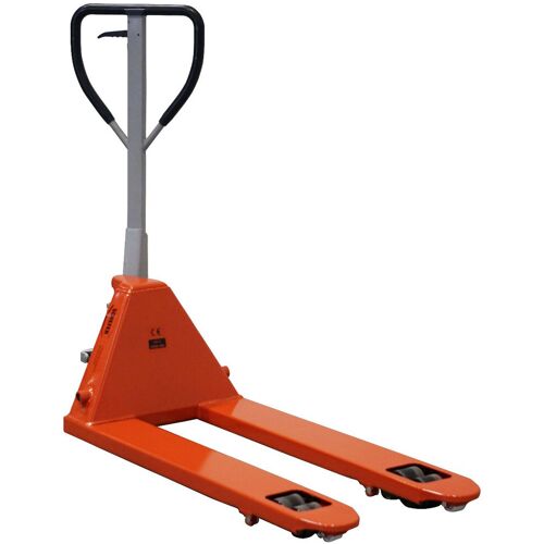 Schefer Gabelhubwagen Premium mit Schnellhub und Polyurethan Lenkräder und tandem Gabelrollen Tragkraft 2500kg