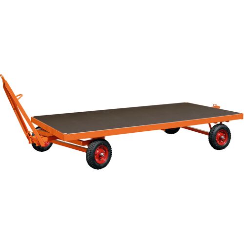 Variofit Industrieanhänger mit 1-Achs Drehschemellenkung und Vollgummibereifung, 5000kg Traglast 3000x1500x530mm