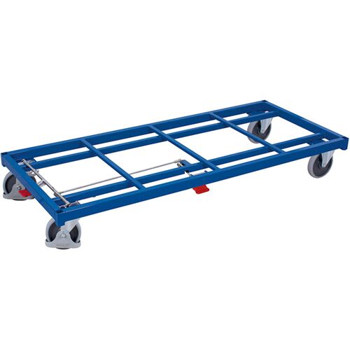 Variofit Schwerlastwagen Gummibereifung 500kg Tragkraft 2080x880mm Enzianblau RAL 5016