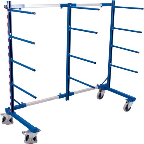 Variofit Tragarmwagen einseitig 840-2200mm breit Enzianblau RAL 5016