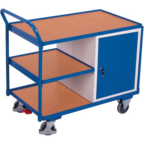 Variofit Werkstattwagen mit gebogenen Schiebegriff und 3 Ladeflächen 985x590mm