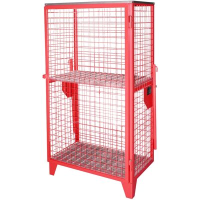 Bauer Gasflaschen-Depot GFD-R 4, Feuerrot, 1 Tür, Drahtgitter für 4x 11 kg-Gasflaschen Bauer Gasflaschen-Depot GFD-R 4, Feuerrot, 1 Tür, Drahtgitter für 4x 11 kg-Gasflaschen