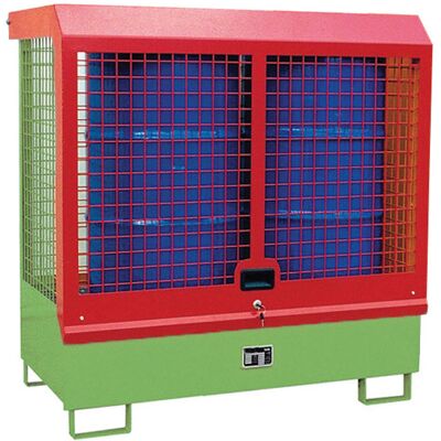 Bauer Gefahrstoff-Depot GD-C - Innenbereich mit Spritzschutzwand Bauer Gefahrstoff-Depot GD-C - Innenbereich mit Spritzschutzwand