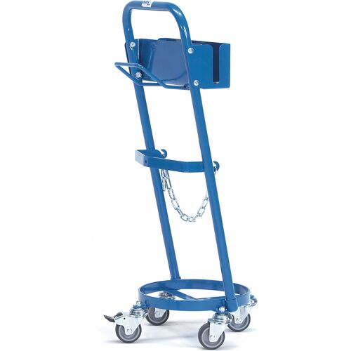 Fetra Stahlflaschenroller für 1 Propangasflasche 11 kg Inhalt, Ø 300 mm Schrumpfpistolenhalter