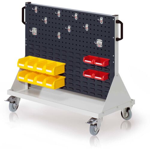 Kappes Systeme Kappes RasterMobil® Größe #2 - 1000x890x500mm - 2x Lochplatte und 2x Schlitzplatte 26-teilig - anthrazitgrau