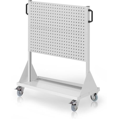 Kappes Systeme Kappes RasterMobil® mobiler Arbeitsplatzschrank Größe #3 1230x1000x500mm - 4x Lochplatte - lichtgrau