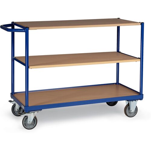 Bakoprotaurus Protaurus Tischwagen ohne Bordkante 3 Ladeflächen und waagerechem Schiebegriff 1000x600mm