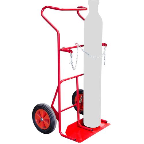 FIMM Sackkarre mit Kipphilfe für 2 Flaschen Tragkraft 250kg mit 400mm pneumatische Reifen