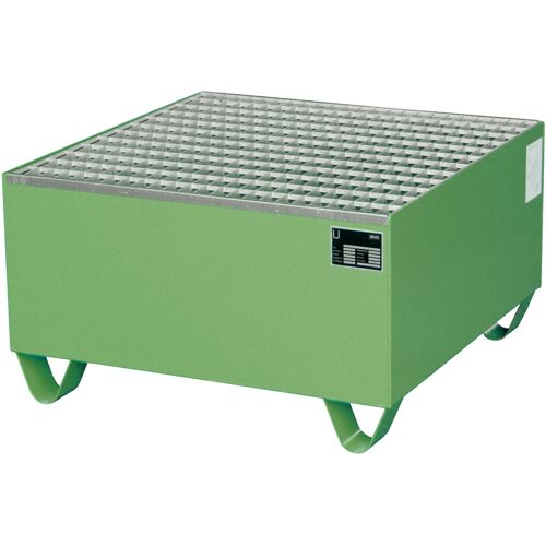 Bauer Auffangwanne 2002, Resedagrün mit Gitterrost und Stützfüßen