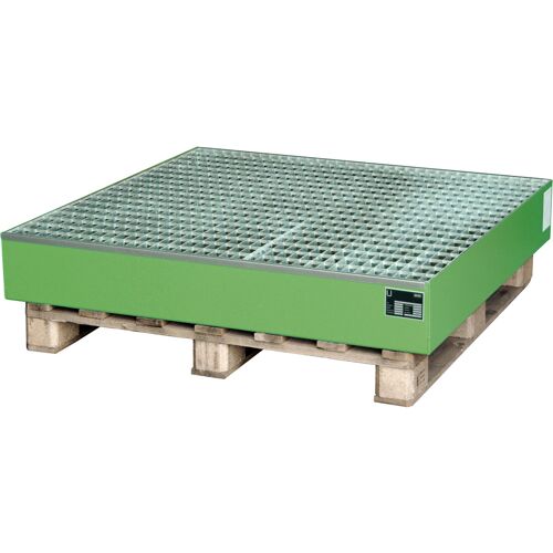 Bauer Auffangwanne 2016, lackiert, Resedagrün mit Stützfüßen