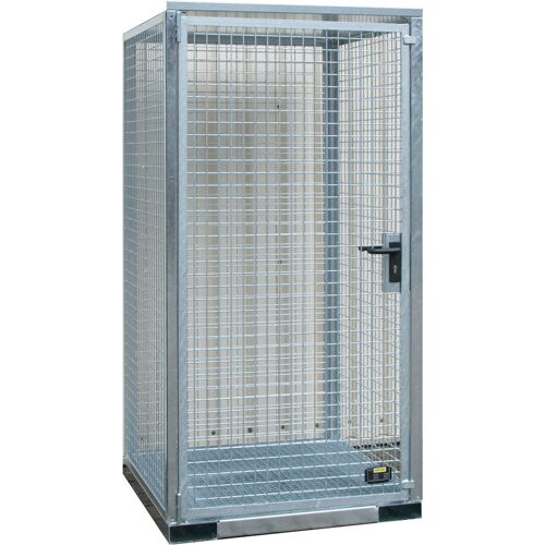 Bauer Gasflaschen-Container GFC-E/G M0 mit Gitterrostboden für 16x Gasflaschen Ø 230 mm