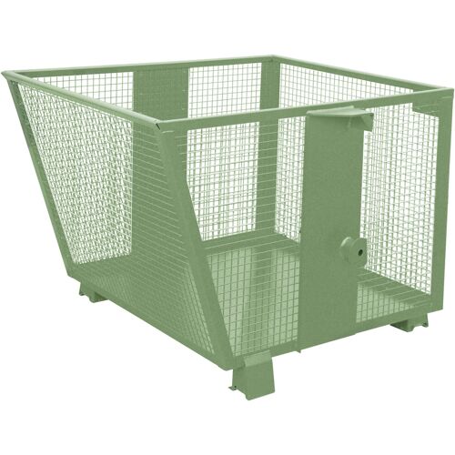 Bauer Gitterbehälter BSK-G 90 für leichte Güter, Resedagrün