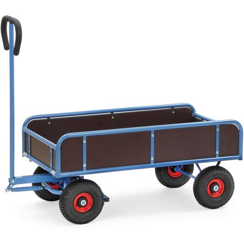 Fetra Handwagen mit 4 Wänden Luftbereifung 1145x645 mm Ladefläche, 400kg Tragkraft