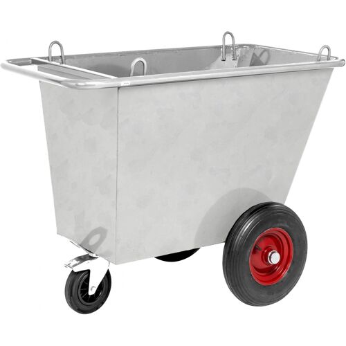 Kongamek Abfallwagen verzinkt mit 3 Rädern Ø400mm pannensichere Bereifung 1310x720x1000mm 400l Volumen