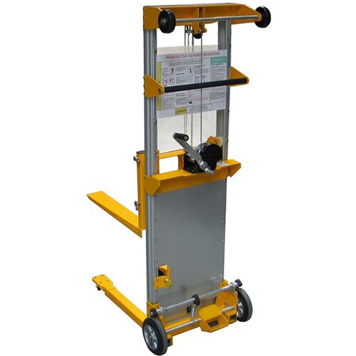 qteck Manuelle Minilifter Single 570mm Gabellänge 95-2500mm Hubhöhe mit 181kg Hubkraft