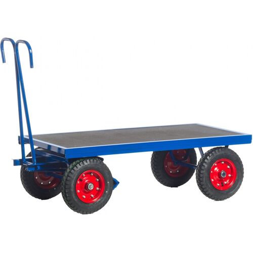 Rollcart Handpritschenwagen ohne Bordwände 2500x1250mm Ladefläche 1500kg Tragkraft Vollgummi