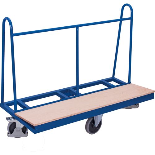 Variofit Plattenwagen mit einseitiger Ladefläche und rhombischer Rollenanordnung