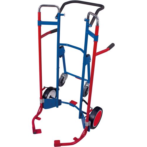 Variofit Stahl-Reifenkarre 200kg Tragkraft mit Teleskopauszug Vollgummibereifung Anthrazitgrau RAL 7016