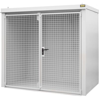 Eurokraft pro Gasflaschencontainer - Feuerfest, 45 Stück, 230mm Ø, Weiß Eurokraft pro Gasflaschencontainer - Feuerfest, 45 Stück, 230mm Ø, Weiß