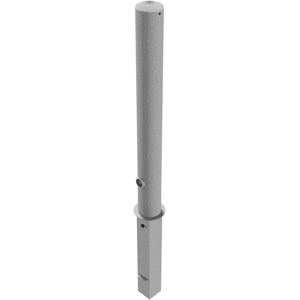 Schake Absperrpfosten herausnehmbar aus Stahlrohr verzinkt Ø102x2,9mm mit Dreikantverschluss und Stahlkappe 900mm Überflur