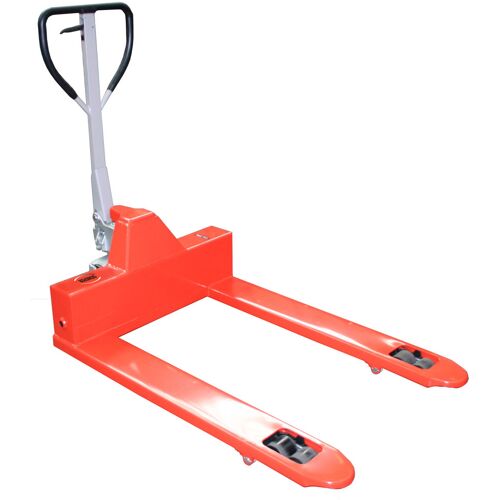 Schefer Gabelhubwagen Premium für breite Sonderpaletten Gabelrollen tandem Tragkraft 2500kg Gabelweite 365mm