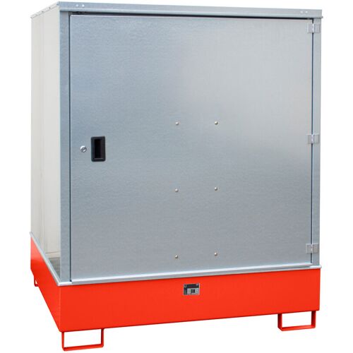 Bauer Gefahrstoff-Schrank GS-3, abschließbar, für max. 4x200l Fässer, Feuerrot