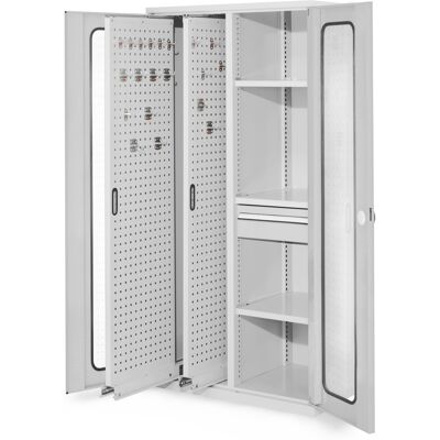 Kappes Systeme Kappes ®RasterPlan Vertikalschränke 1950x1000x600mm Modell 82 Sichtfenstertüren lichtgrau Kappes Systeme Kappes ®RasterPlan Vertikalschränke 1950x1000x600mm Modell 82 Sichtfenstertüren lichtgrau