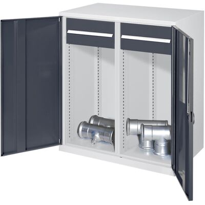 Kappes Systeme Kappes Schwerlast-Beistellschränke mit Mitteltrennwand 1110x1000x600mm Vollblechtüren Modell 75 anthrazitgrau Kappes Systeme Kappes Schwerlast-Beistellschränke mit Mitteltrennwand 1110x1000x600mm Vollblechtüren Modell 75 anthrazitgrau