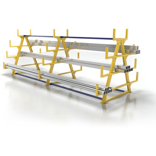 R+R Industrietechnik RR Industrietechnik Schwerlast-Kragarmregal Typ RRK für Langgutlagerung bis 3000mm 261x214x195cm BxTxH mit 6+1 Fächer