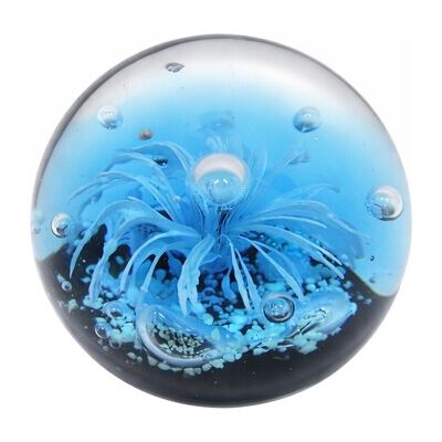 Signes Grimalt Blauer Briefbeschwerer - Elegantes Glas - 7x7x7cm Signes Grimalt Blauer Briefbeschwerer - Elegantes Glas - 7x7x7cm
