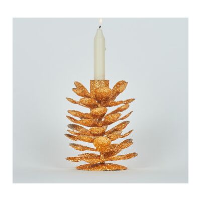Bizzotto Weiße Gold Weihnachtskerze H10 - Kerze Bizzotto Weiße Gold Weihnachtskerze H10 - Kerze