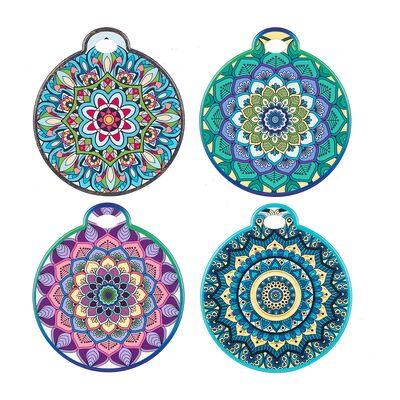 Signes Grimalt - Mandala Topfuntersetzer - 4U Grau - Vintage Design Signes Grimalt - Mandala Topfuntersetzer - 4U Grau - Vintage Design