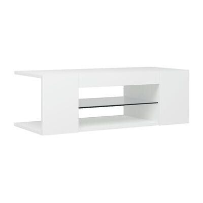 vidaXL Weißes TV-Schrank mit LED-Lichtern Modernes Design - TV Schrank vidaXL Weißes TV-Schrank mit LED-Lichtern Modernes Design - TV Schrank