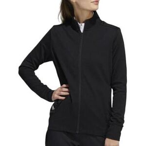 adidas Texturierte Voll-Reißverschluss-Golfjacke - Schwarz adidas Texturierte Voll-Reißverschluss-Golfjacke - Schwarz
