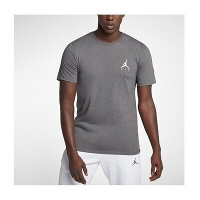 Jordan Jumpman Air Graues T-Shirt - Sportlich, Lässig, Ikonisch Jordan Jumpman Air Graues T-Shirt - Sportlich, Lässig, Ikonisch