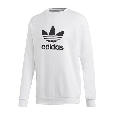 Adidas Trefoil Crew DV1544 - All Year Herren Pullover Weiß Adidas Trefoil Crew DV1544 - All Year Herren Pullover Weiß
