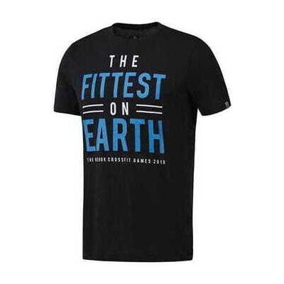 Reebok Crossfit Fittest ON Earth DN2392 Sommer Herren Schwarz - T-Shirt Reebok Crossfit Fittest ON Earth DN2392 Sommer Herren Schwarz - T-Shirt