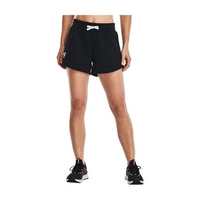 Under Armour Damen Fleece-Shorts Elastischer Kordelzug Schwarz/Weiß - Shorts Under Armour Damen Fleece-Shorts Elastischer Kordelzug Schwarz/Weiß - Shorts