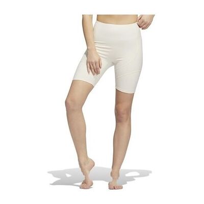Adidas Damen Yoga 4 Elemente Studio Pocket Shorts - Weiß - Kurze Leggings Adidas Damen Yoga 4 Elemente Studio Pocket Shorts - Weiß - Kurze Leggings