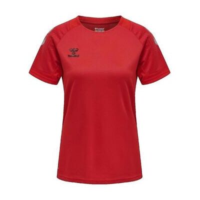 HUMMEL Lead Poly Rot - Damen T-Shirt - Sportbekleidung HUMMEL Lead Poly Rot - Damen T-Shirt - Sportbekleidung
