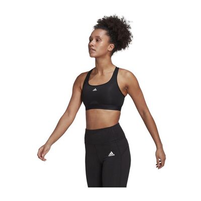 adidas Powerreact Training Mittelstütz BH - Schwarz - Sport-BH adidas Powerreact Training Mittelstütz BH - Schwarz - Sport-BH