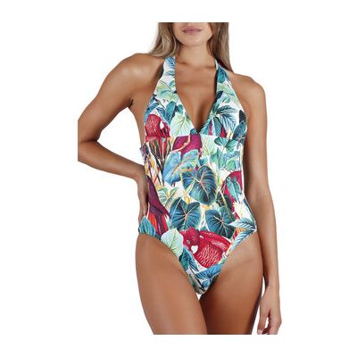 Admas Badeanzug Vorgeformter Einteiliger Neckholder-Badeanzug Tropical Fr 36 Female Admas Badeanzug Vorgeformter Einteiliger Neckholder-Badeanzug Tropical Fr 36 Female