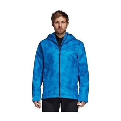 Adidas Wandertag Allover Print - M - Hellblau - 176-181cm - Jacke Adidas Wandertag Allover Print - M - Hellblau - 176-181cm - Jacke